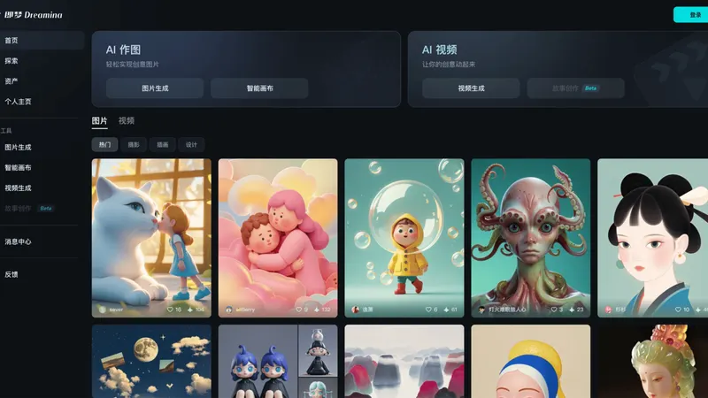 即梦视频 网页截图